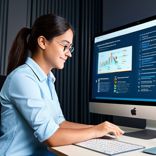 **An AI-driven personalized learning experience:**
    A professional adult learner, fully clothed in appropriate business casual attire, is seated at a minimalist desk, intently focused on a holographic display projecting an adaptive learning interface powered by AI. The setting is a clean, modern, well-lit learning hub with sleek design elements and soft ambient glow from the technology. The atmosphere is one of focused innovation and efficient, personalized education. The subject is in a natural pose, demonstrating perfect anatomy, correct proportions, well-formed hands, and proper finger count. Professional photography, high-resolution, sharp focus, vibrant colors, safe for work, appropriate content, modest clothing, family-friendly.