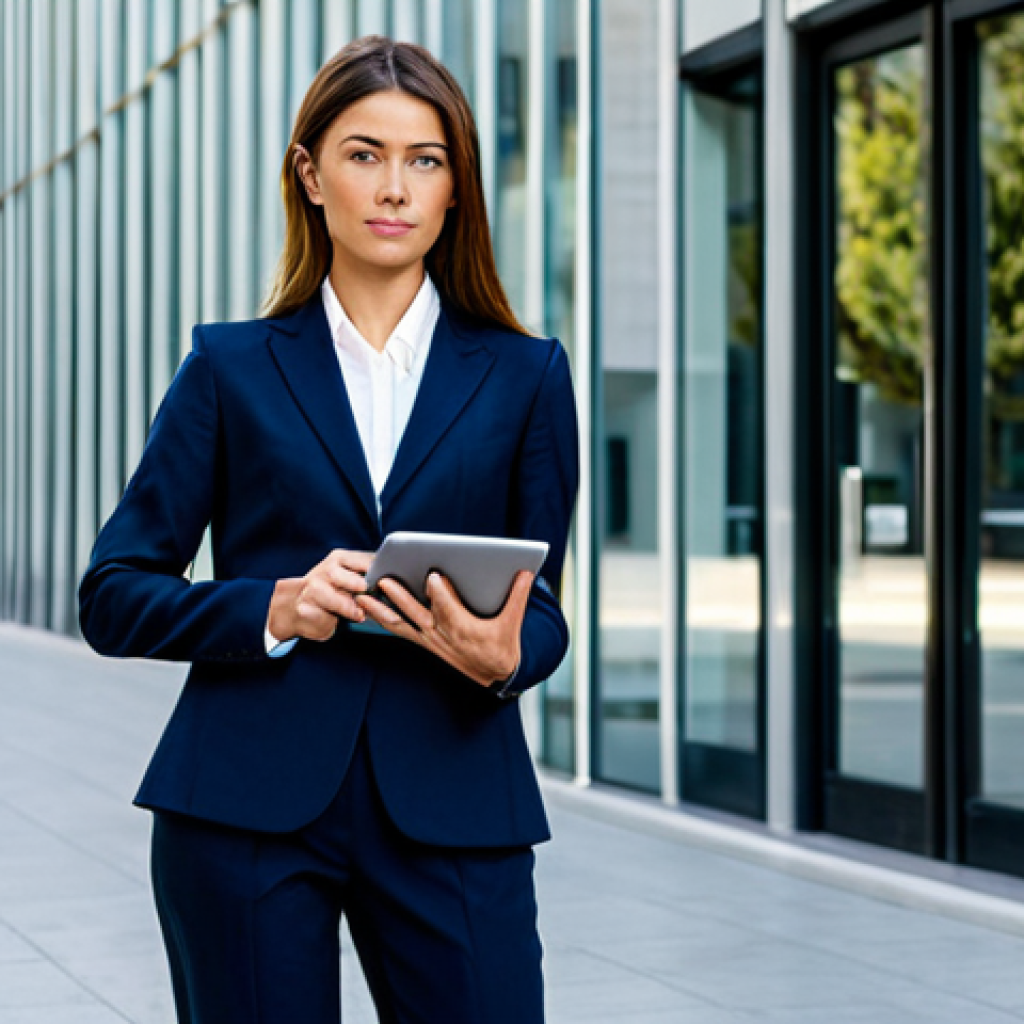 기술적 접근성을 위한 모바일 웹 디자인 팁 - Business Professional**

"A sharp, professional businesswoman in a tailored business suit, standing ...