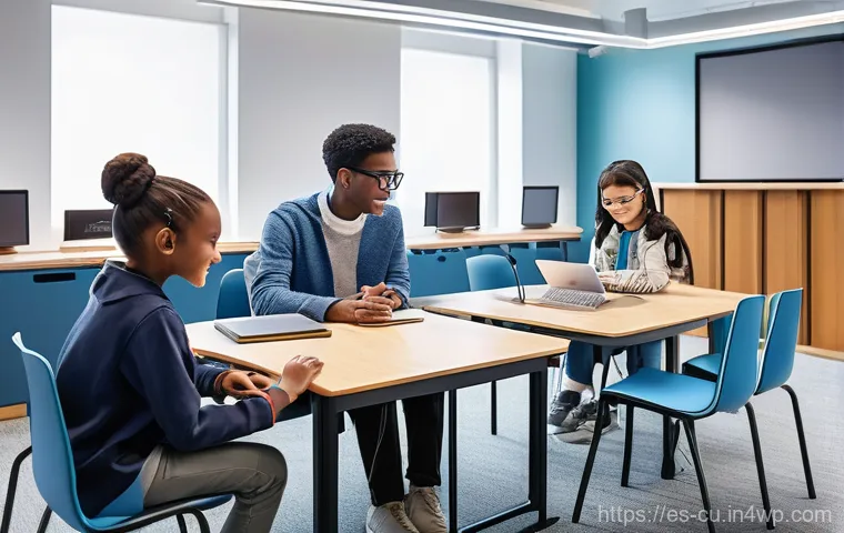 장애인을 위한 e러닝 콘텐츠 접근성 향상 - **Prompt 1: Inclusive Digital Classroom**
    A vibrant and modern digital classroom environment whe...