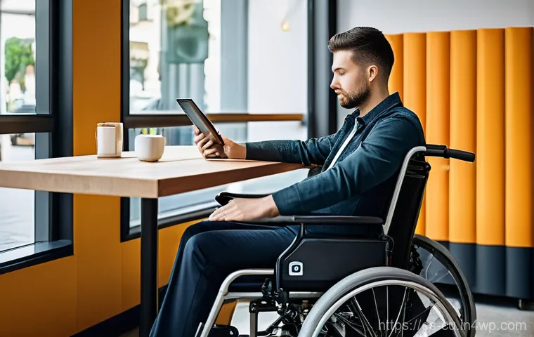 다양한 장애 유형에 따른 접근성 요구사항 - **Vision Accessibility: High Contrast & Screen Reader User**
    "A diverse young adult, approximate...