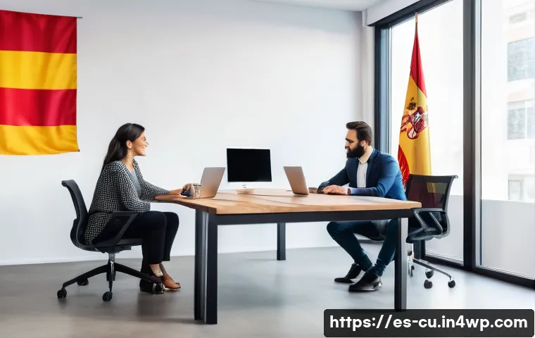 각종 미디어에서의 접근성 향상 방안 - A modern digital workspace scene showing a diverse group of Spanish-speaking professionals collabora...