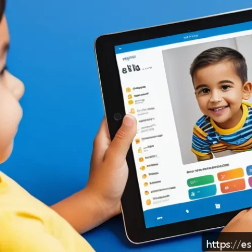 Home 17 기술적 접근성을 위한 소프트웨어 설계 고려사항 - A modern, clean educational app interface designed for children with low vision, showing high-contra...